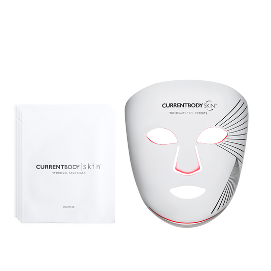CurrentBody Skin LED-lichttherapie masker & Hydrogel Gezichtsmaskers (10-pack)