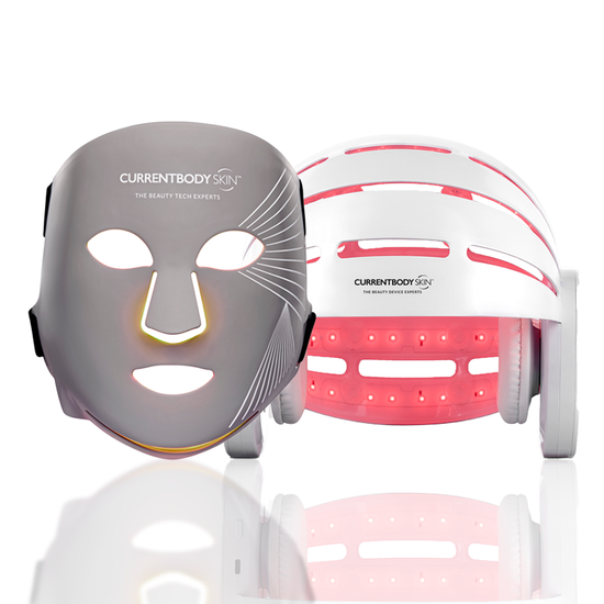 CurrentBody Skin LED Multi-licht Therapie Gezichtsmasker & LED Haargroei Helm