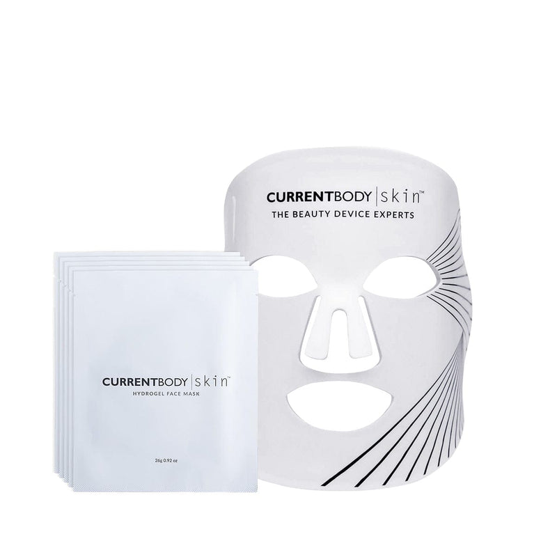 CurrentBody Skin LED Light Therapy Mask + CurrentBody Skin Hydrogel Mask (5 Pack) - Black Friday Offer