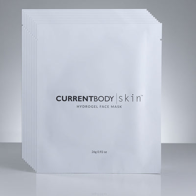 CurrentBody Skin LED Light Therapy Mask + CurrentBody Skin Hydrogel Masks (10 Pack)