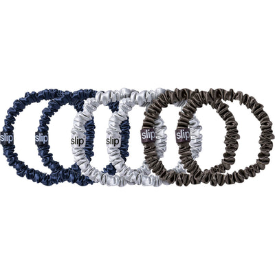 slip® Pure Silk Skinny Scrunchies - Midnight