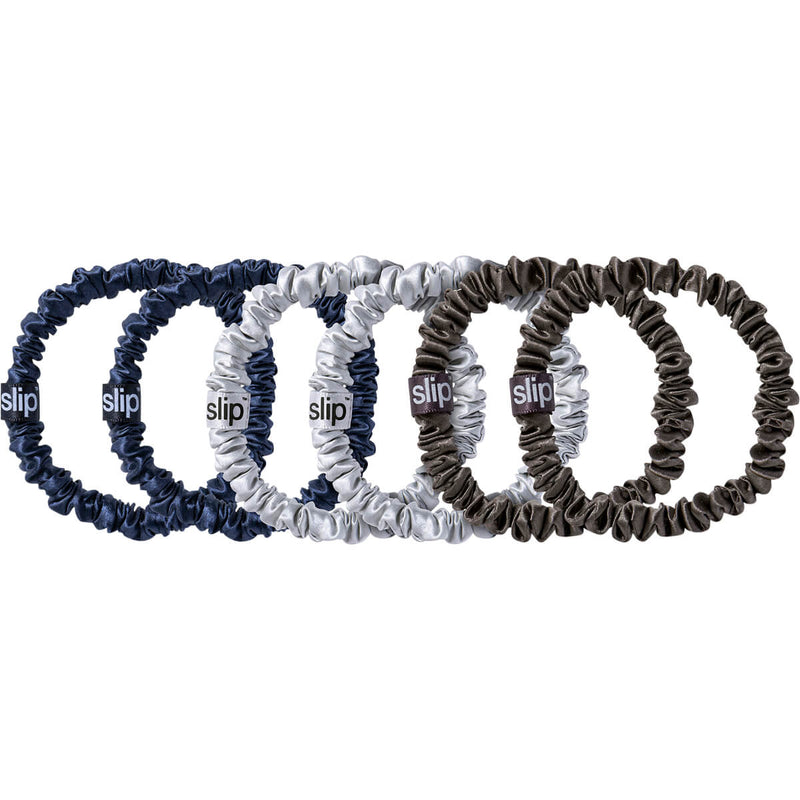 slip® Pure Silk Skinny Scrunchies - Midnight