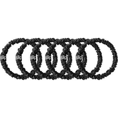 slip® Pure Silk Skinny Scrunchies - Black