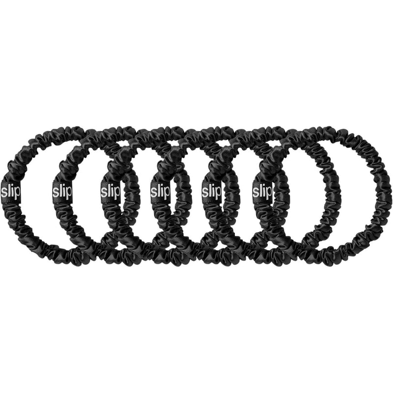 slip® Pure Silk Skinny Scrunchies - Black