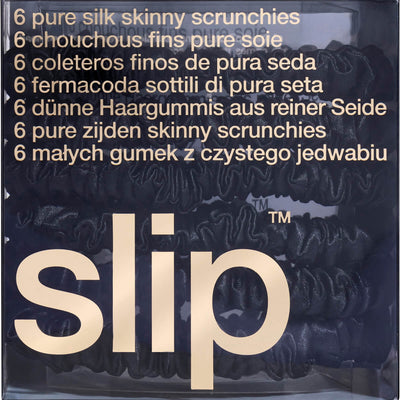 slip® Pure Silk Skinny Scrunchies - Black
